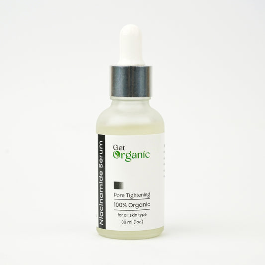 Niacinamide Skin Serum bottle – organic skincare for acne and bright skin